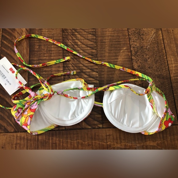 NWT Solid & Striped The Sienna Bikini Top in Bright Floral - Picture 4 of 5